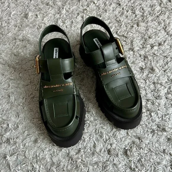 NWOT Alexander Wang Green Carter Cage Sandals - Picture 1 of 6